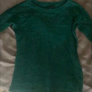 Green crochet sweater